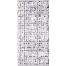 Artemis Halı Artemis Halı Samoa 02377C Krem Mavi Çizgi Desenli Halı