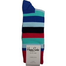 Happy Socks Özel Seri Unisex Jumbo Çizgili Karışık Renkli Çorap