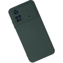 Denza Case Xiaomi Poco M4 Pro 4g Kılıf Içi Kadife Lansman Kapak - Koyu Yeşil