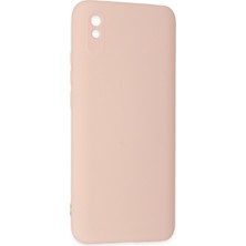 Denza Case Xiaomi Redmi 9A Kılıf Içi Kadife Lansman Kapak - Pudra