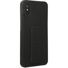 Denza Case Xiaomi Redmi 9A Kılıf Renkli Standlı Korumalı Kapak - Siyah