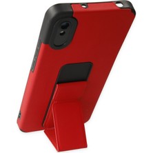 Denza Case Xiaomi Redmi 9A Kılıf Renkli Standlı Korumalı Kapak - Kırmızı