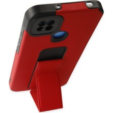 Denza Case Xiaomi Redmi 9c Kılıf Renkli Standlı Korumalı Kapak - Kırmızı