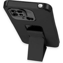 Denza Case Xiaomi Redmi 10C Kılıf Renkli Standlı Korumalı Kapak - Siyah