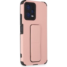 Denza Case Xiaomi Poco X5 5g Kılıf Renkli Standlı Korumalı Kapak - Pudra