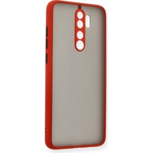 Denza Case Xiaomi Redmi Note 8 Pro Kılıf Kenarları Renkli Mat Kapak - Kırmızı