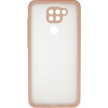 Denza Case Xiaomi Redmi Note 9 Kılıf Kenarları Renkli Mat Kapak - Pembe