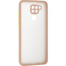 Denza Case Xiaomi Redmi Note 9 Kılıf Kenarları Renkli Mat Kapak - Pembe