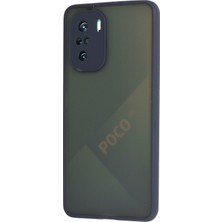 Denza Case Xiaomi Redmi K40 Pro Kılıf Kenarları Renkli Mat Kapak - Lacivert