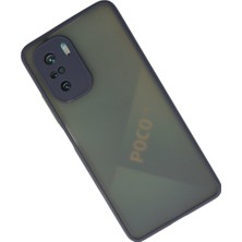 Denza Case Xiaomi Redmi K40 Pro Kılıf Kenarları Renkli Mat Kapak - Lacivert