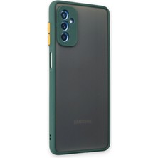 Denza Case Samsung Galaxy M52 5g Kılıf Kenarları Renkli Mat Kapak - Yeşil