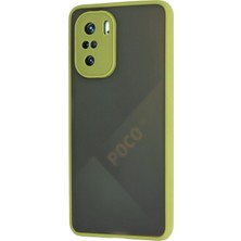 Denza Case Xiaomi Redmi K40 Pro Kılıf Kenarları Renkli Mat Kapak - Açık Yeşil