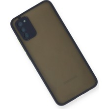 Denza Case Samsung Galaxy A03S Kılıf Kenarları Renkli Mat Kapak - Lacivert