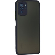 Denza Case Xiaomi Redmi Note 10S Kılıf Kenarları Renkli Mat Kapak - Lacivert