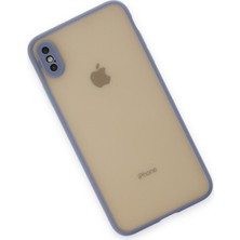 Denza Case Apple iPhone x Kılıf Kenarları Renkli Mat Kapak - Gri