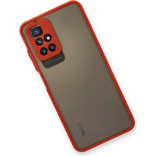 Denza Case Xiaomi Redmi 10 Kılıf Kenarları Renkli Mat Kapak - Kırmızı