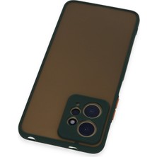 Denza Case Xiaomi Redmi Note 12 Kılıf Kenarları Renkli Mat Kapak - Yeşil