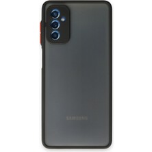 Denza Case Samsung Galaxy M52 5g Kılıf Kenarları Renkli Mat Kapak - Siyah