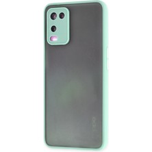 Denza Case Oppo A54 Kılıf Kenarları Renkli Mat Kapak - Turkuaz