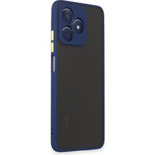 Denza Case Realme C53 Kılıf Kenarları Renkli Mat Kapak - Lacivert