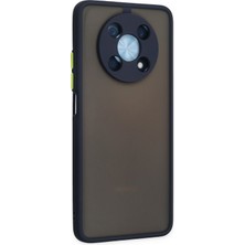 Denza Case Huawei Nova Y90 Kılıf Kenarları Renkli Mat Kapak - Lacivert