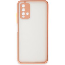 Denza Case Xiaomi Redmi 9t Kılıf Kenarları Renkli Mat Kapak - Pembe