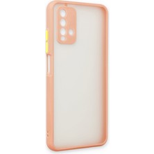 Denza Case Xiaomi Redmi 9t Kılıf Kenarları Renkli Mat Kapak - Pembe