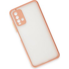 Denza Case Xiaomi Redmi 9t Kılıf Kenarları Renkli Mat Kapak - Pembe