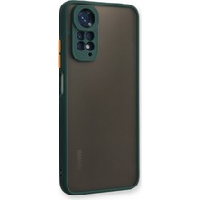 Denza Case Xiaomi Redmi Note 11 Kılıf Kenarları Renkli Mat Kapak - Yeşil