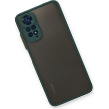 Denza Case Xiaomi Redmi Note 11 Kılıf Kenarları Renkli Mat Kapak - Yeşil