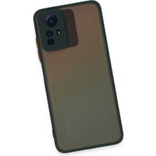 Denza Case Xiaomi Redmi Note 12S Kılıf Kenarları Renkli Mat Kapak - Yeşil