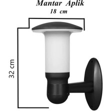 Zita Mantar Duvar Aplik E27 Duy Siyah 239