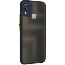 Denza Case Infinix Hot 10 Play Kılıf Kenarları Renkli Mat Kapak - Lacivert