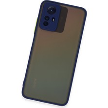 Denza Case Xiaomi Redmi Note 12S Kılıf Kenarları Renkli Mat Kapak - Lacivert