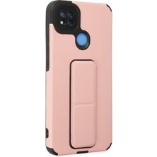 Denza Case Xiaomi Redmi 9c Kılıf Renkli Standlı Korumalı Kapak - Pudra