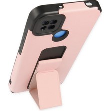 Denza Case Xiaomi Redmi 9c Kılıf Renkli Standlı Korumalı Kapak - Pudra