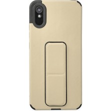 Denza Case Xiaomi Redmi 9A Kılıf Renkli Standlı Korumalı Kapak - Gold