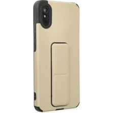 Denza Case Xiaomi Redmi 9A Kılıf Renkli Standlı Korumalı Kapak - Gold