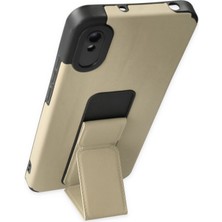 Denza Case Xiaomi Redmi 9A Kılıf Renkli Standlı Korumalı Kapak - Gold