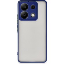 Denza Case Xiaomi Redmi Note 13 Pro 5g Kılıf Kenarları Renkli Mat Kapak - Lacivert