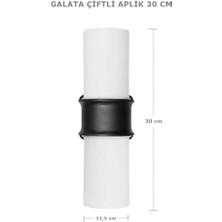 Zita Galata Çiftli Duvar Aplik E27 Duy Siyah 274