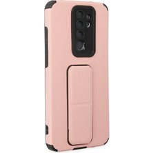 Denza Case Xiaomi Redmi Note 8 Pro Kılıf Renkli Standlı Korumalı Kapak - Pudra