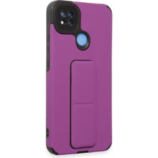 Denza Case Xiaomi Redmi 9c Kılıf Renkli Standlı Korumalı Kapak - Mor