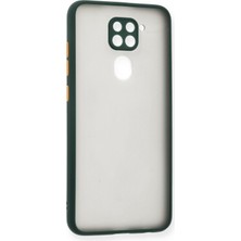 Denza Case Xiaomi Redmi Note 9 Kılıf Kenarları Renkli Mat Kapak - Yeşil