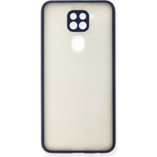 Denza Case Xiaomi Redmi Note 9 Kılıf Kenarları Renkli Mat Kapak - Lacivert