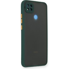 Denza Case Xiaomi Redmi 9c Kılıf Kenarları Renkli Mat Kapak - Yeşil