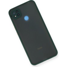 Denza Case Xiaomi Redmi 9c Kılıf Kenarları Renkli Mat Kapak - Yeşil