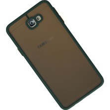 Denza Case Samsung Galaxy J7 Prime Kılıf Kenarları Renkli Mat Kapak - Yeşil