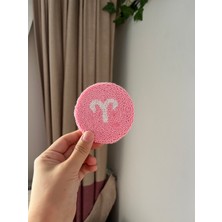Akbaş Design Punch Nakışı Koç Burcu Bardak Altlığı
