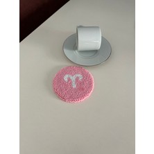 Akbaş Design Punch Nakışı Koç Burcu Bardak Altlığı